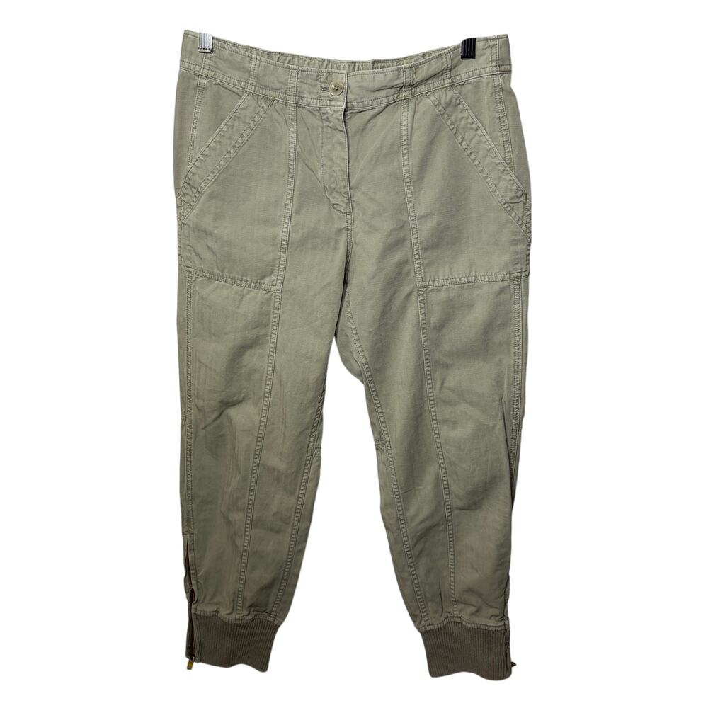 J. Crew Pants Magic Rinse Jogger Frosty Olive Zip Ankle Utility Chinos Casual 8
